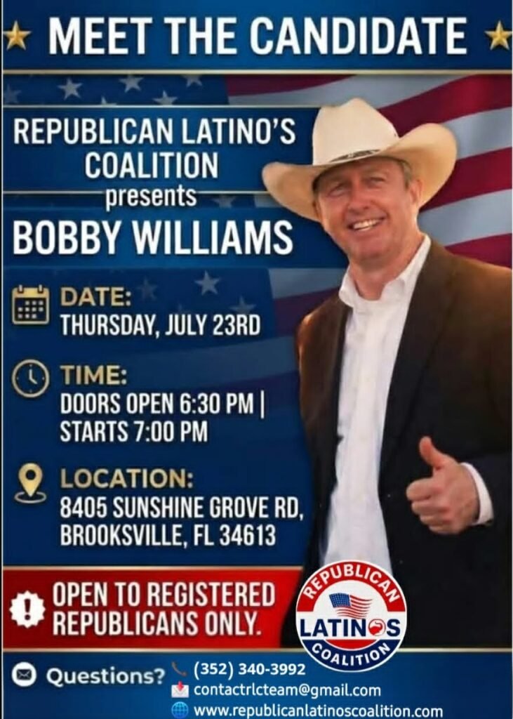 Guest speaker Bobby Williams, Florida gubernatorial candidate.